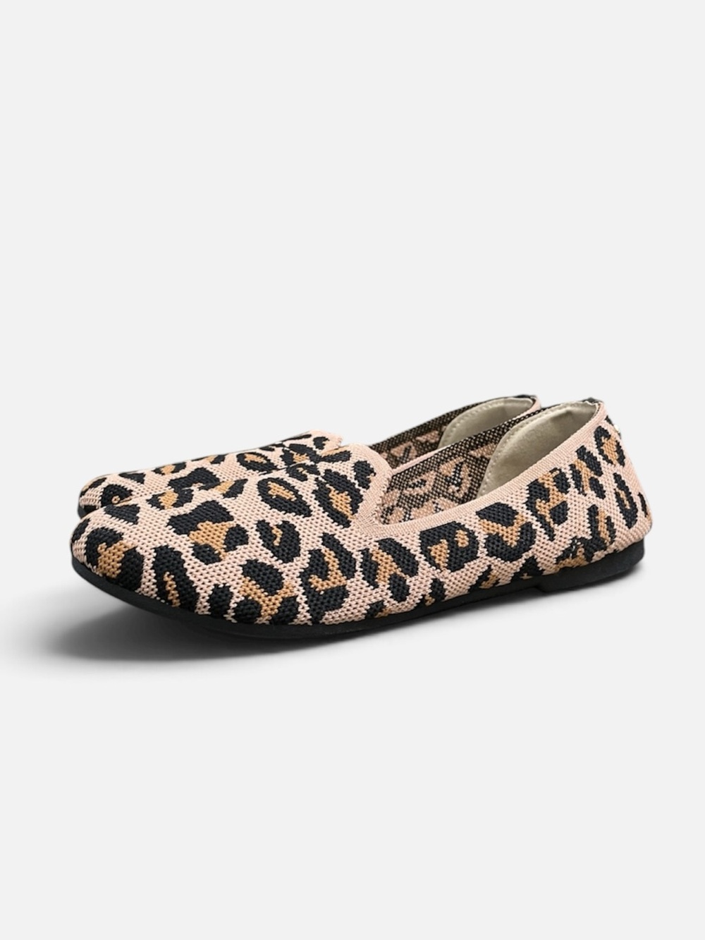 Steve Madden Sabin Flat in Knit Leopard Print Women’s Size 7